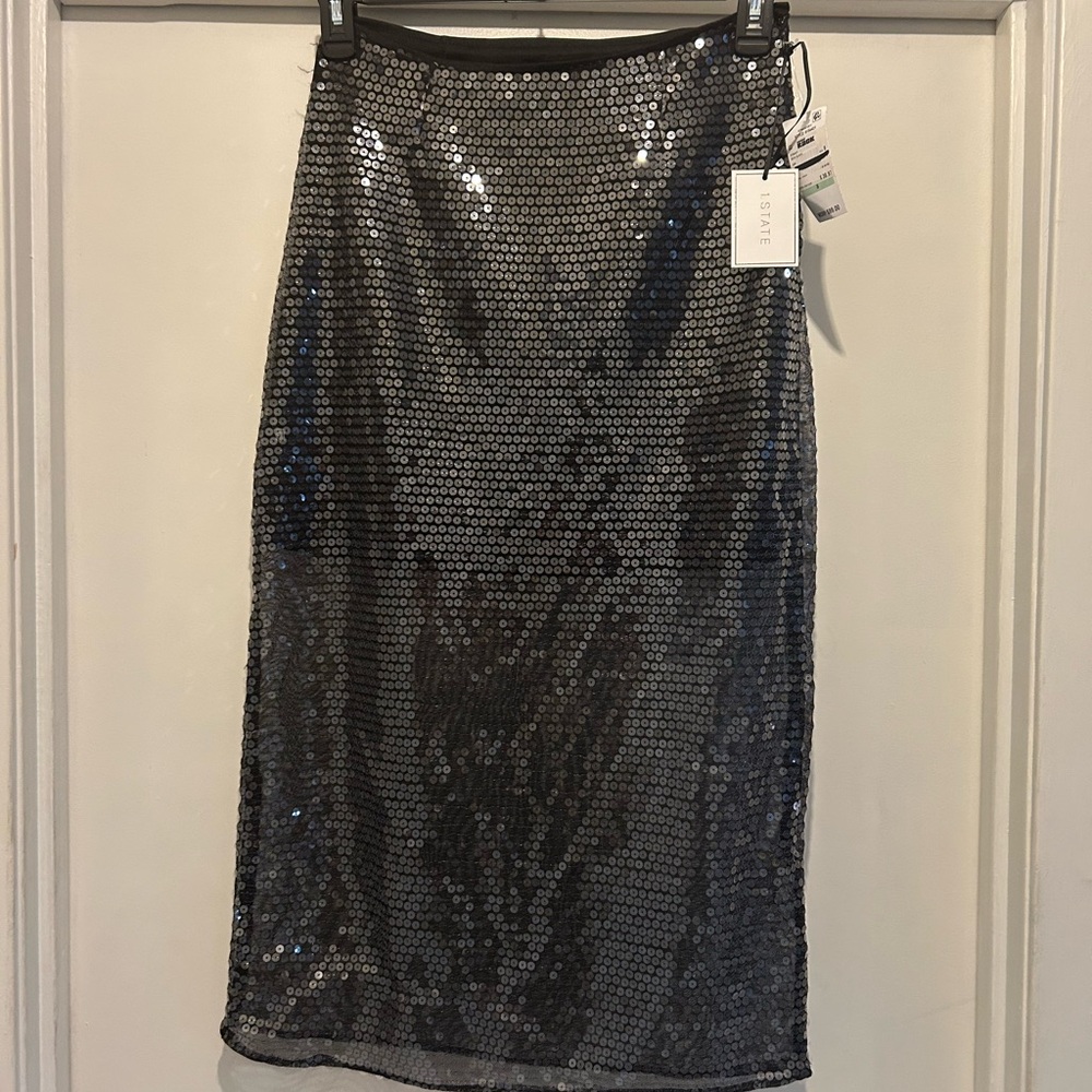 1. State Black Sequin Pencil Skirt